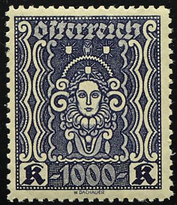 ** - Österr. Nr. 404 B (1000 Kronen in LZ 11 1/2), - Briefmarken