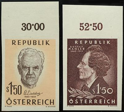 ** - Österreich Nr. 1077 U/78 U (Eiselsberg bzw. Mahler), - Stamps