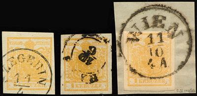 Briefstück/gestempelt - Österreich Nr. 1 M III (3), - Známky