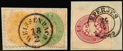 Briefstück/gestempelt - Partie Österr. Besonderheiten Ausg. 1858/1883: Nr. 14 II + 20 auf Briefstück mit Stempel FELDKIRCH, - Briefmarken