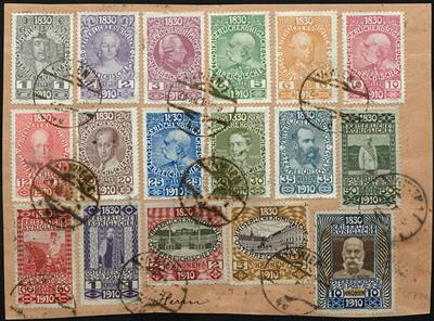 Briefstück - Österreich Nr. 161/77 mit Ortstages Abstempelung "1/1 WIEN 1 / 23.12.10", - Briefmarken