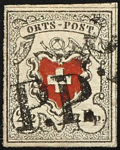 gestempelt - Schweiz Bundespost Nr. 5 I/Zst. Nr. 13 I (Type 11), - Francobolli