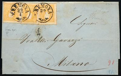 Poststück - Lombardei-Venetien Nr. 6 I, - Briefmarken