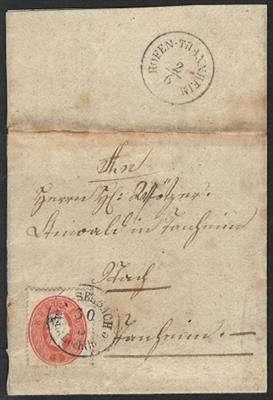 Briefstück/gestempelt/Poststück - Österr. Ausgabe 1860, - Briefmarken