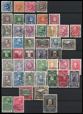 gestempelt/*/** - Partie Österr. Monarchie mit etwas I. Rep. u.a. Ausg. 1910 gestempelt, - Briefmarken