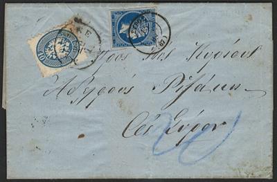 ö levante Poststück - 1867 Brief von - Briefmarken