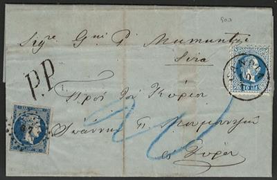 ö levante Poststück - 1873 Brief von - Známky