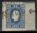 Österreich Zeitungsmarke 1858 Briefstück - 1,05 Kreuzer blau auf kleinem Adresszettel-Stück, - Francobolli