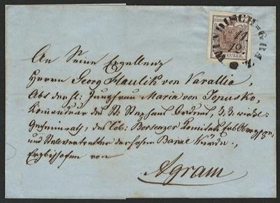 Poststück - Österr. Ausg. 1850, - Briefmarken