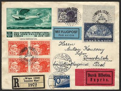 Poststück - Österr. WIPA Faser Oberrandstück - Stamps
