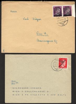 Poststück - Partie Poststücke Österr. 1945 Ausg. Wien I/III, - Briefmarken
