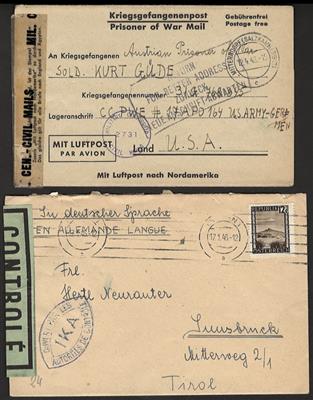 Poststück Reichh. Partie Belege Österr. Monarchie bis II. Rep. u.a. Franz. Zensur BZA, - Briefmarken