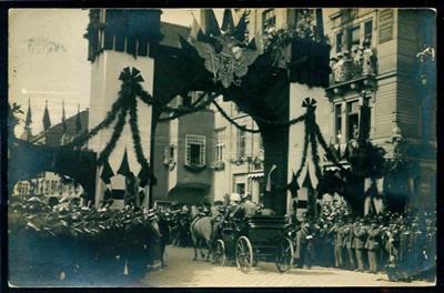 Österreich Poststück - 1910 Kaiser Franz Josef beim Festzug im Fiaker in St. Pölten, - Známky