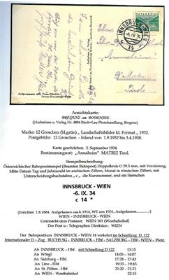 Poststück/Briefstück - Partie Bahnpost Österr. ab Monarchie, - Francobolli