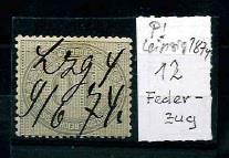 gestempelt - D.Reich Nr. 12 mit handschriftlicher - Známky