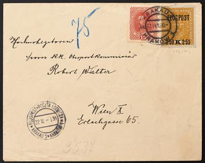 Österr. Flug Nr. 226xC auf wcht - Briefmarken und Ansichtskarten