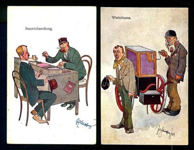 Schönpflug - Partie AK meist mit Typen - Motiven aus div. serien, - Briefmarken und Ansichtskarten