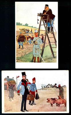 Schönpflug - Partie Militär - Motivkarten aus div. Serien, - Stamps