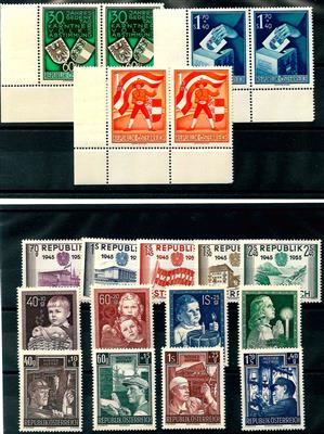 ** - Österr. II. Rep. - Kärnten im linken unteren Eckrandpaar, - Briefmarken und Ansichtskarten