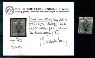 .Û - 3 Stück Lombardei Nr. 2H u.a. mit Feinstdruck, - Briefmarken und Ansichtskarten