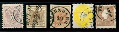 .Û - Österr. 1850/83 Lot 5 schöne - Briefmarken und Ansichtskarten