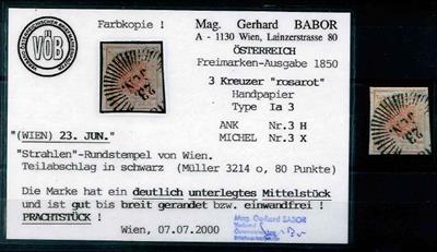 .Û - Strahlenstempel von WIEN - Briefmarken und Ansichtskarten