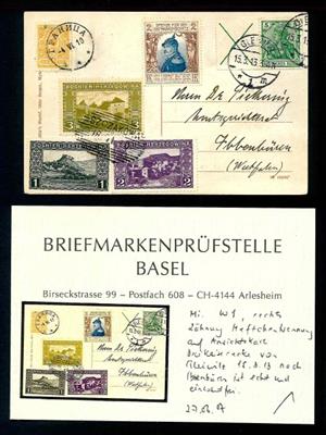 D.Reich - Schiffspost auf dem Bodensee - 2 Ganzsachen mit Dreiländerfrankatur, - Stamps