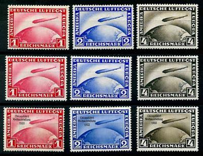 Deutsches Reich * - 1928/33 Zeppelin - Briefmarken und Ansichtskarten