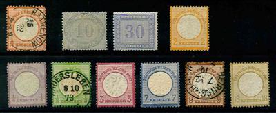 Deutsches Reich */(*)/gestempelt - 1872 Kleines Lot Freimarken, - Briefmarken und Ansichtskarten