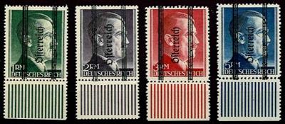** - Österr. 1945 - Grazer Markwerte gemischt vom Bogenunterrand, - Briefmarken und Ansichtskarten
