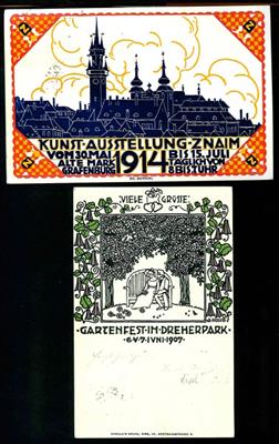 Partie meist Ausstellungs- und Anlaßkarten Österr. Monarchie und I. Rep., - Briefmarken und Ansichtskarten