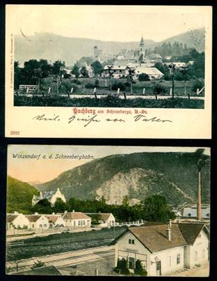 Kl. Partie AK Raum Schneeberg, - Briefmarken und Ansichtskarten