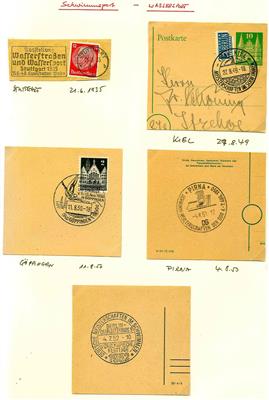 Partie Poststücke Motiv Sport aus ca. 1930/2010 - u.a. Olympia - Fußball - Turnen - auch etwas Dubl., - Briefmarken und Ansichtskarten