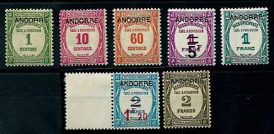 Andorra(Französische Post) * - Portomarken:1931/32 Serie - Známky