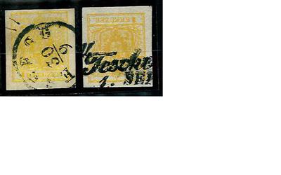 gestempelt - Österr. Nr. 1 H/M - schöne Stücke, - Briefmarken und Ansichtskarten