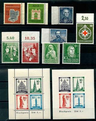 ** - Kl. Partie BRD mit Nr. 156/59 - 171/76 etc., - Briefmarken und Ansichtskarten