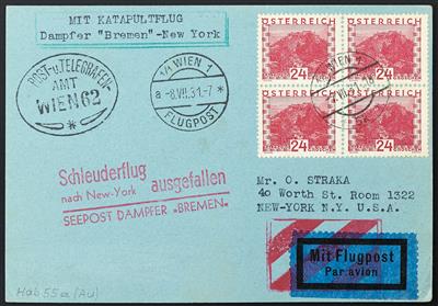 Katapult Österr. 1931 Dampfer "EUROPA" und "BREMEN", - Stamps