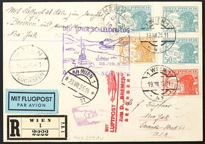 Katapult Österr. 1935 Dampfer "Europa" bzw "Bremen", - Briefmarken und Ansichtskarten