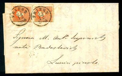1858/80 Triest: 6 gute - Briefmarken und Ansichtskarten