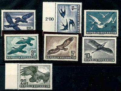 ** - Österr. - Flug 1950/53, - Briefmarken und Ansichtskarten
