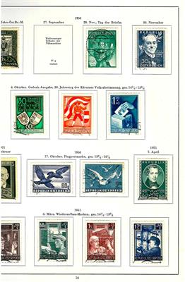 gestempelt - Sammlung Österr. ca. 1945/1977 mit etwas Verrechnungsm., - Briefmarken und Ansichtskarten