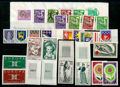 Europa Frankreich ** - 1941/71 Partie ungezähnte Ausgaben, - Stamps