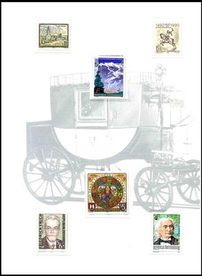 **/gestempelt/Poststück - Partie Österr. II. Rep. ab 1945 - sowie Sammlung WIPA 2008, - Briefmarken und Ansichtskarten