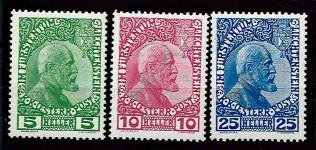 ** - Lichtenstein Nr. 1x/3X (Kreidepapier) - (3)   ANK - Briefmarken und Ansichtskarten