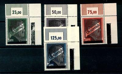 ** - Österr. 1945 - Gitter überkompl. - tls. Händlersignum, - Známky