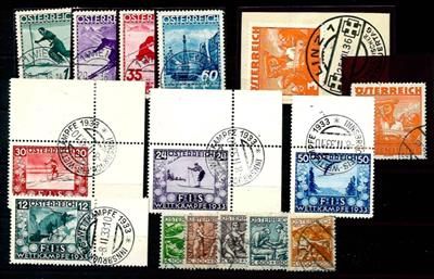 gestempelt- Partie Öster. I. Rep. - u.a. FIS I und Künstlerhilfe, - Stamps