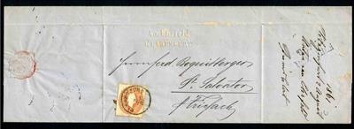 ö Ausgabe 1850 Poststück - 1850/61 4 Briefe aus Judenburg, - Známky