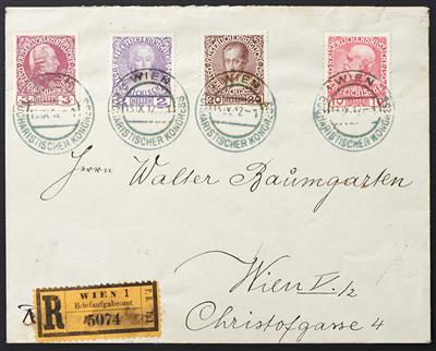 Österr. Abstempelungen Wien WIEN/EUCHARISTISCHER KONGRESS Sonderstempel auf Rekobrief vom 13.9.12, - Briefmarken und Ansichtskarten