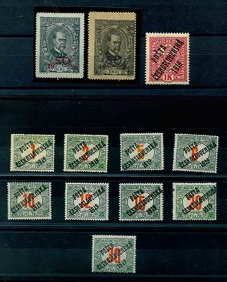 * - Abstimmungsgebiet Ostschlesien Nr. 26/27 sowie Tschechosl. Nr. 50b und 150/58*, - Stamps