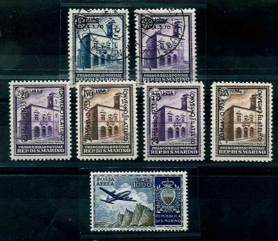 */gestempelt/** - San Marino Nr. 198/201 * u. 206/07 gestempelt sowie Nr. 512 **, - Briefmarken